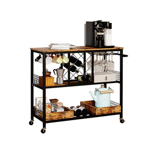 Estante de almacenamiento de cocina multifuncional de varias capas del fabricante para vino y bebidas, estante de almacenamiento doméstico de pie. - Product Image 3