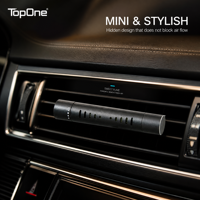 Diffuseur d'aromathérapie universel pour grille d'aération de voiture TopOne en alliage d'aluminium avec bâtonnet de parfum solide et clip de protection en silicone OEM/ODM