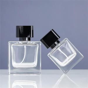 Nhà Sản Xuất Trực Tiếp Sang Trọng Vuông Thủy Tinh Rỗng Uốn Đầu Bơm Phun Nước Hoa Chai 30Ml 50Ml 100Ml Hương Thơm Chai Hộp - Product Image 1