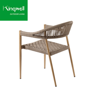 <span class=keywords><strong>Sedie</strong></span> <span class=keywords><strong>da</strong></span> Giardino Kingwell <span class=keywords><strong>in</strong></span> Alluminio con Corda Intrecciata, Impilabili, per Esterni, con Cuscini Impermeabili - Product Image 2