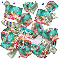 Boîte Cadeau Surprise de Noël en Gros, Boîte à Explosion d'Argent pour Fête de Fin d'Année, Cadeau Surprise