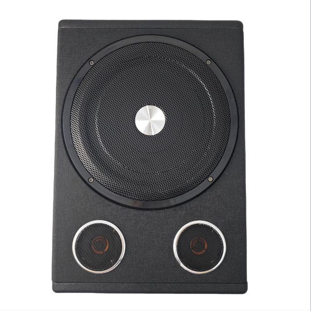 8/10 Inch Car Audio Subwoofer Strong Bass Single Built Amplifier Leather Cover Wood Material 8-10\" Car Seat Subwoofer Enclosure