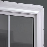 Fenêtre battante moderne Bocharm en alliage d'aluminium et PVC, double vitrage trempé, coupe-vent, sûre et fiable pour salle de bain extérieure