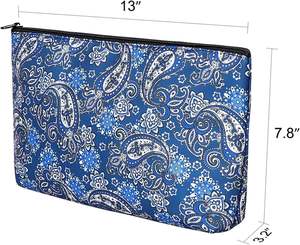<span class=keywords><strong>Mahjong</strong></span> pliable de style national, tendance nouvelle, avec fermeture éclair en métal robuste, en velours bleu imprimé, fabriqué en Chine, pour un usage <span class=keywords><strong>quotidien</strong></span> - Product Image 5