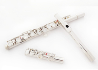 Woodwind Instrument 16 Hole White Copper C Tone Flute Music Instrument