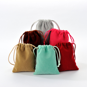 PackSecret Luxury Necklace Jewelry Gift Container Custom Logo Printed Small Velvet Pouch DIY <strong>Personalised</strong> Velvet <strong>Drawstring</strong> <strong>Bag</strong> - Product Image 5