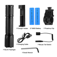 Lampe torche tactique ZOOMFIRE super puissante 1000 lumens 10W en alliage d'aluminium avec lumières blanches, rouges et vertes, étanche IP65 pour le camping