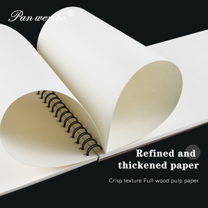 Professionnels 24 feuilles 110gsm tampons de papier à <span class=keywords><strong>dessin</strong></span> Art <span class=keywords><strong>dessin</strong></span> carnet de croquis couverture rigide carnet de croquis haut spirale bloc-notes - Product Image 4