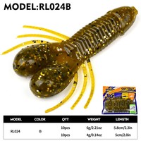 Lot de 10 leurres souples 4g 6g style Fat Senko avec pattes, appât Beaver Finesse Craw pour la pêche en eau douce Texas et Wacky Rig