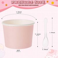Gobelet en papier kraft pour crème glacée, à paroi simple, imprimé avec un logo personnalisé, biodégradable, de qualité alimentaire, jetable