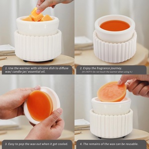 تخفيضات كبيرة جاهزة للشحن مبهر شمع سيراميك أبيض لامع معطر للمكتب واليوغا والمنزل - Product Image 2