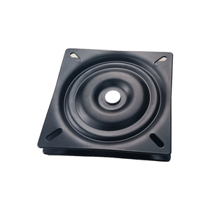 Swivel Plate <b>6</b>-Inch 2.5Mm Thickened Matte Black <b>Iron</b> Rotatable For Furniture Hardware - Product Image 3