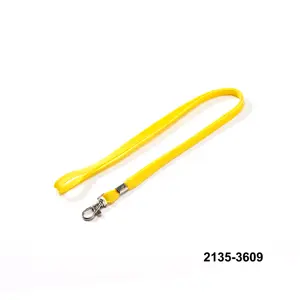 Cordón tejido trenzado plano tubular Bestom 2135-3602 con gancho a presión de gatillo para enfermera médica y oficina