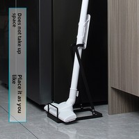 Support de rangement pour aspirateur vertical, organisateur sur pied sans perçage, support métallique mobile à un niveau pour aspirateur et balai, support de suspension pour serpillière