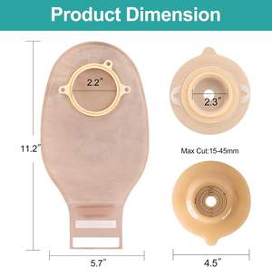 Üretim tıbbi sarf malzemeleri yeniden dışbükey <span class=keywords><strong>Colostomy</strong></span> çanta aktif karbon ile iki parçalı Ostomy malzemeleri, Max kesim 45mm - Product Image 6