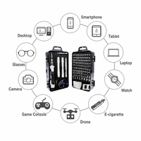 Kit de tournevis de précision professionnel 115-en-1 en acier, magnétique, multifonctionnel, pour réparation électronique, avec tige flexible