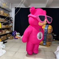 Costume gonflable en peluche de Père Noël en rouge pour la fête des enfants, accessoire d'activité scolaire