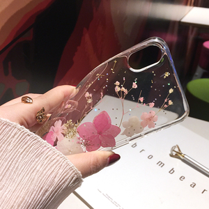 เคสโทรศัพท์มือถือ iPhone 11 Pro ลายดอกไม้แห้งสวยงามระยิบระยับ  ดอกไม้จริงอัดในตัว - Product Image 2