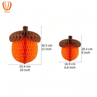 Boules en papier pliables en forme de gland et de nid d'abeille, décorations suspendues pour l'automne, Thanksgiving, la fête de la récolte, la maison, les murs et les plafonds