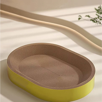 Planche à gratter pour chat de forme ovale résistante à l'usure, griffoir pratique pour animaux de compagnie, meuble pour chats