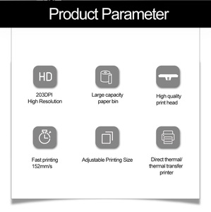 110mm Direct Thermal Transfer <strong>Ribbon</strong> <strong>Printer</strong> Barcode Sticker Shipping Label Printing Machine - Product Image 6