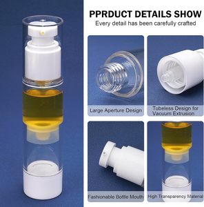 Factory Custom <b>Empty</b> 15ml 30ml 50ml 80ml 120ml AS/PP Cream Skincare Airless Pump <b>Bottle</b> Made <b>Plastic</b> Shampoo Cosmetics Packaging - Product Image 4