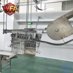 Sierra de cinta de acero inoxidable para desmembrar carcasas de cordero, máquina cortadora de carne de oveja, línea de procesamiento con transportador superior para mataderos - Product Image 3