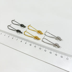 Accessoires en argent S925 pour la création de bijoux, plateau vide avec perles rondes de 8 à 12 mm, boucles d'oreilles pendantes tendance 22231 - Product Image 4