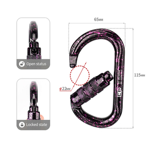 Chuyên nghiệp 27kn chịu lực hình chữ O khóa leo Móc an toàn cao độ cao khóa leo núi tự động - Product Image 3