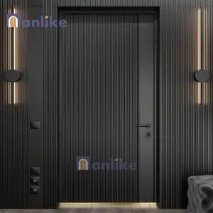 China Lieferant neuestes Design Luxus amerikanischer Stil doppelte Stahltüren Innenausstattung Sicherheit Eingangstür Aluminium-Eingangstür