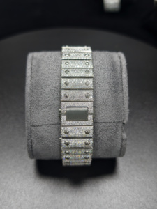 Hip Hop High Quality Silver Arabic Dial Moissanite Fully <strong>Diamonds</strong> Square Automatic Movement Mechanical <strong>Watch</strong> - Product Image 4