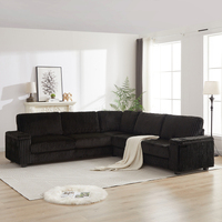 Sofá Esquinero Modular Moderno en Forma de L con Almacenamiento, Puerto USB Tipo-C, Portavasos, Asiento Profundo, Tapicería Cómoda, Sofá Cama para Apartamento