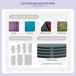 थोक जिम चटाई अतिरिक्त बड़े इको फ्रेंडली कस्टम प्रिंट लोगो के साथ चटाई गैर पर्ची फिटनेस अभ्यास 200*100 टैप योग मैट - Product Image 4