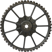 Roues de tracteur agricole YT 1600*100mm, hauteur 1,6m (63 pouces), caoutchouc plein, acier, finition noire, pour transplanteur de riz et pulvérisateur à flèche