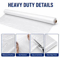 Rouleau de film plastique en polyéthylène basse densité pour barrière vapeur, destiné aux sous-couches de sols en béton et au contrôle de l'humidité des sous-sols.