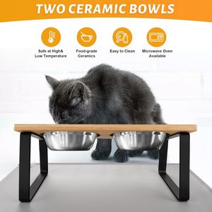 Le bol <span class=keywords><strong>pour</strong></span> <span class=keywords><strong>chat</strong></span> et le support en silicone s'adaptent au bol <span class=keywords><strong>pour</strong></span> chien incliné à 15 ° à la station d'alimentation - Product Image 6