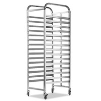 Chariot de boulangerie mobile en acier inoxydable pour le refroidissement des aliments, 16 niveaux, plateau, chariot de boulangerie