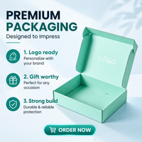 Boîte d'expédition pour vêtements en carton vert clair, design personnalisé, vente chaude, avec votre logo pour l'emballage de vêtements