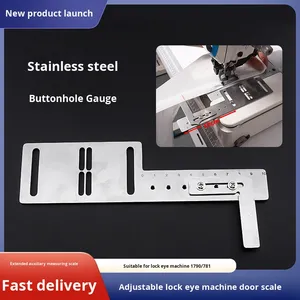 Thước đo định vị ± 0.1mm cho 781 JUKI/1790 Anh-công cụ hướng dẫn khuy áo có thể điều chỉnh công nghiệp với đế chống trượt - Product Image 2