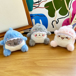 Sceau transfrontalier <span class=keywords><strong>requin</strong></span> en peluche petite <span class=keywords><strong>baleine</strong></span> porte-clés pendentif Animal marin sac poupée coton matériel en gros - Product Image 1