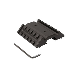 Dual 45-Degree Offset 6-Slot 20mm Base CNC Machined Aluminum Alloy Mount <b>Bracket</b> for Hunting Outdoor Shooting Sports - Product Image 1