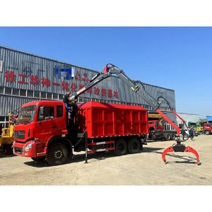 รถบรรทุก Chengli 6x4 แบบดัมพ์พร้อมเครนบูมพับได้ พร้อมเครนติดรถบรรทุกสำหรับจับสินค้า รถบรรทุกแบบเทท้ายพร้อมตะขอเกี่ยว - Product Image 1
