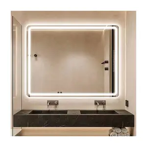 होटल होम बाथरूम के लिए कस्टम उच्च गुणवत्ता वर्ग 24 इंच का नेतृत्व बाथरूम दर्पण