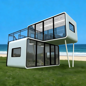 Snel te monteren waterdichte ruimtecapsule woning, moderne stalen constructie, geprefabriceerde mobiele woning voor tijdelijke huisvesting, podhotel - Product Image 4