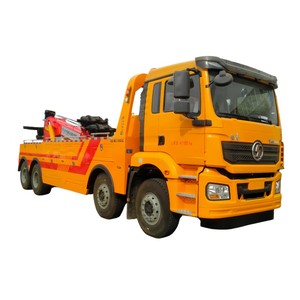 Camion de dépannage intégré Shacman 8x4 pour charges lourdes avec grue de 25 tonnes et élévateur de roues, véhicule de remorquage combiné - Product Image 1