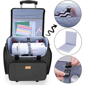 Free sample Pull-rod Insert <b>Sewing</b> <b>Machine</b> Bag Handbag with Knitting Tool Storage Bag for Outdoor Travel - Product Image 4