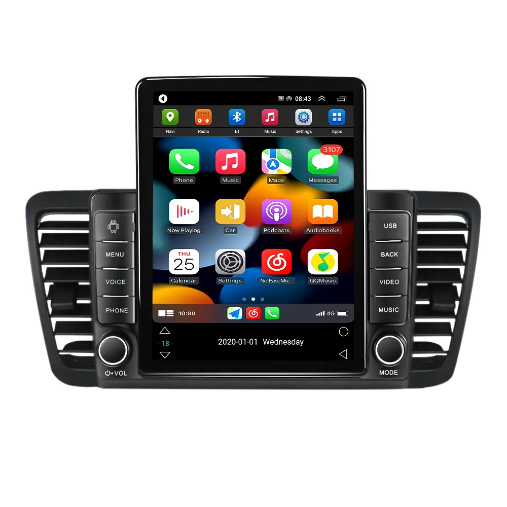 Rádio automotivo Android 8 + 128GB IPS 2.5D DSP para Subaru Legacy Outback 2003 2004 2005 2006 2007 2009 Car play eletrônica automática GPS