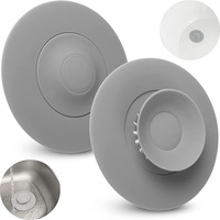 Tapón de plástico para fregadero de cocina, cesta de filtro de drenaje para fregadero de cocina, recogedor de pelo de goma de silicona