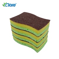 Éponge à récurer en cellulose avec revêtement abrasif, forme unique, haute qualité, personnalisable, prix fabricant, pour le nettoyage domestique et la cuisine
