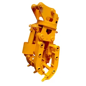 Hanpei Direct Sales Forestry Machinery Excavator Hydraulic Timber Log Grapple 360 Degree Rotation 3 Point Log Grapple